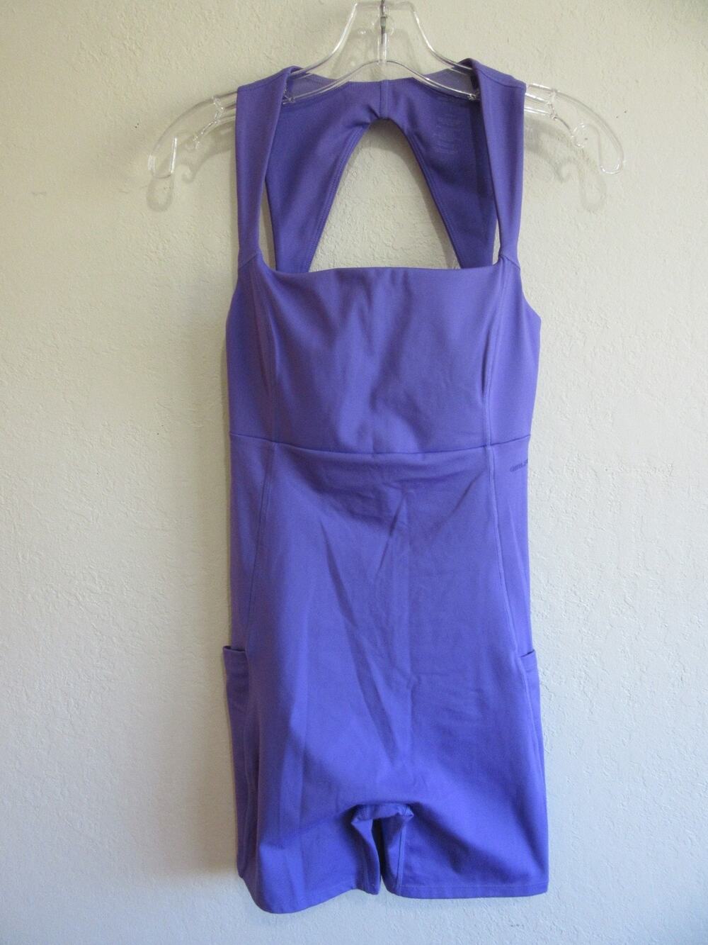 GIRLFRIEND COLLECTIVE Purple Athleisure Activewear L Romper-CA
